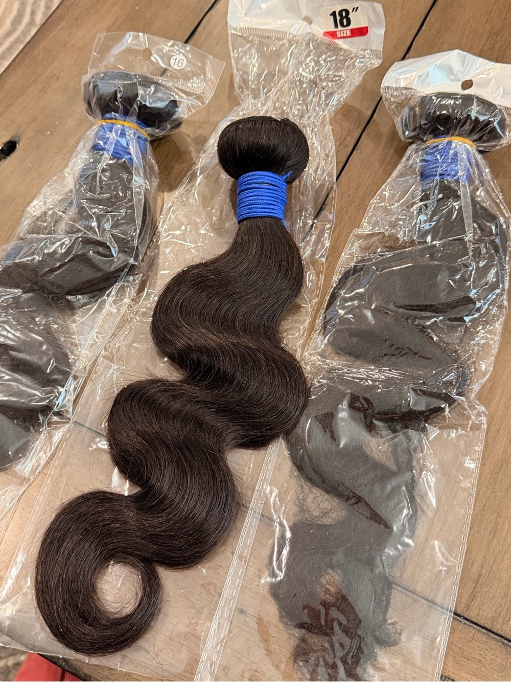16” 18” 20” Natural Black Body Wave Human Hair 3 Bundle Sew In Weft #029